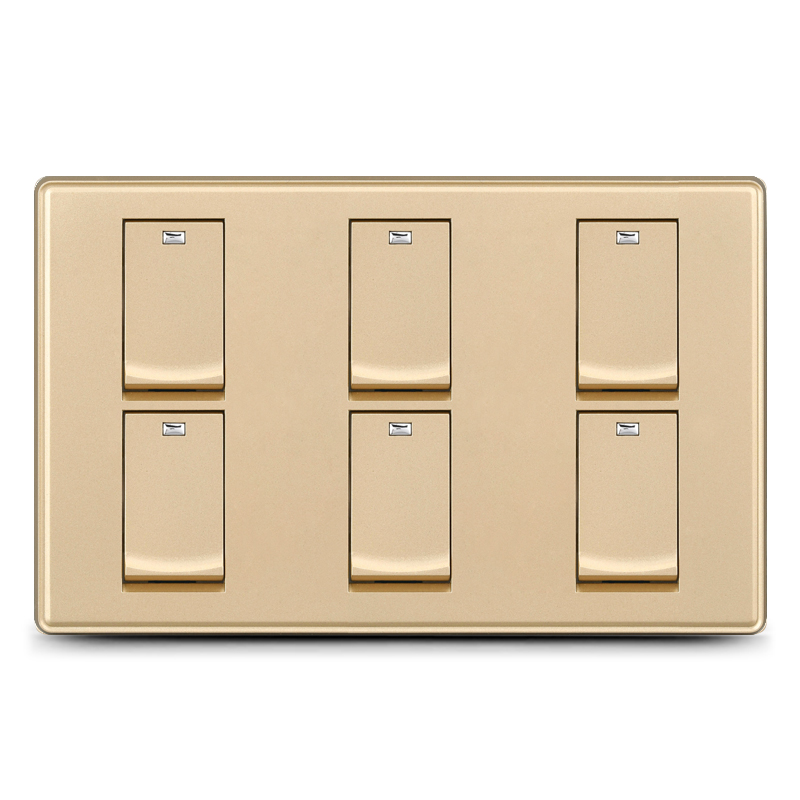6 gang 1 way switch,